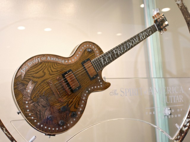 Spirit of America Guitar on Display at Ellis Island